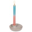 Hůlková svíčka s barevným přechodem, meruňková/tyrkysová,