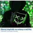 Děsivá LED světelná maska