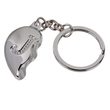 Metal Keychain, zlomené srdce, písmeno j