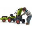FALK Šlapací traktor 2041C Claas Arion s vlečkou a otevírací kapotou