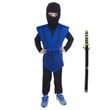 Dětský kostým Ninja modrý s katanou 116-128 M