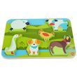 Lucy & Leo 226 Zvířátka na farmě - dřevěné vkládací puzzle 7 dílů
