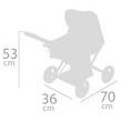 DeCuevas 85143 Skladací kočík pre bábiky 3 v 1 s prenosnou taškou DIDI 2021 - 53 cm