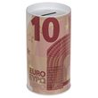 Kovová pokladnička, bankovky - euro