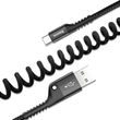 Baseus Pružinový kabel USB-C 1m 2A - černý