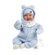 Llorens 84479 NEW BORN - realistická panenka miminko se zvuky a měkkým látkovým tělem - 44 cm
