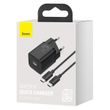 Baseus Super Si Quick Charger 1C 25W s kabelem USB-C pro USB-C 1m (černá)