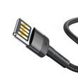 Bleskový kabel USB (oboustranný) Baseus Cafule 2,4A 1 m (šedo-černý)