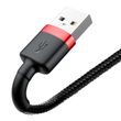 Baseus Cafule USB Lightning kabel 2,4A 0,5m (červeno-černý)