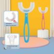 Zubní kartáček pro děti 6-12let ve tvaru U - modrý