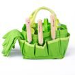 Bigjigs hračky záhradné nastavenie nástroje v plátno vrecúška zelená