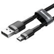 Kabel Baseus Cafule Micro USB 2,4A 0,5m (šedo-černý)