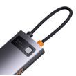 Rozbočovač 8v1 Baseus řady StarJoy, USB-C na 3x USB 3.1 + HDMI + USB-C PD + RJ45 + microSD/SD