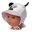 Letní klobouček Baby Nellys Minnie na zavazování, růžový, vel. 12-18 m