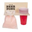 Beer Pong s dřevěným tácem, včetně 12 kelímků