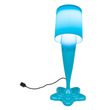 Stolní lampa, barevný květináč, neonově modrá, cca 30 cm,