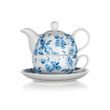 Banketový čaj set modrý kvet 400 + 220 ml