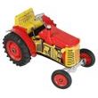 Traktor Zetor červený na klíček kov 14cm 1:25 v krabičce Kovap