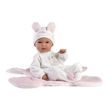 Llorens 63598 NEW BORN HOLČIČKA - realistická panenka miminko s celovinylovým tělem - 35 cm