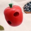 Drevená hračka - červ v Apple