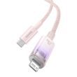 Rychlonabíjecí kabel Baseus USB-A na Lightning Explorer Series 2m 20W (růžový)