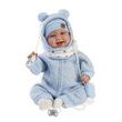 Llorens 84479 NEW BORN - realistická panenka miminko se zvuky a měkkým látkovým tělem - 44 cm