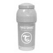 Antikoliková láhev, Twistshake se savičkou, 0 m+, 180 ml, Pastel Grey