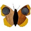Dvěděti Dřevěná magnetka velká Motýl