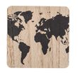 Dřevěné podtácky, mapa světa