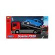 Auto odtahovka Welly Scania P320 + auto kov/plast 15cm mix druhů v krabičce 18,5x10x6cm