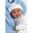 Llorens 63597 NEW BORN CHLAPEČEK - realistická panenka miminko s celovinylovým tělem - 35 cm