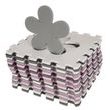 Pěnové puzzle na zem 16ks - růžové srdíčko 30x30cm