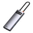 Rozbočovač 6v1 Baseus Metal Gleam Series, USB-C na 3x USB 3.0 HDMI USB-C PD Ethernet RJ45