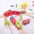 Bigjigs Rail Drevená vláčkodráha doprava 122 dielov