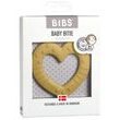 BIBS Baby Bitie Heart Mustard - Silikonové kousátko Srdíčko - hořčicové