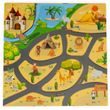 Dětské pěnové puzzle 93,5x93,5cm, hrací deka, podložka na zem Safari, 9 dílů, ECO Toys