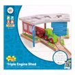 Bigjigs Rail Trojité depo s vrátami