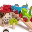 Bigjigs Rail Dřevěná vláčkodráha s venkovskou cestou 80 dílů