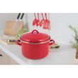 BANQUET Hrnec smaltovaný MILTON Red 24 cm, 5,9 l, s poklicí