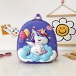 Dětský batoh Jednorožec na obláčku 3D fialový
