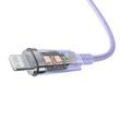 Rychlonabíjecí kabel Baseus USB-C na Lightning Explorer Series 2m, 20W (fialový)