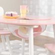 KidKraft Set stôl a 2 stoličky ružovobiely