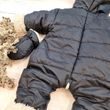 Zimní prošívaná kombinéza s kožíškem a kapucí + rukavičky + botičky, Z&amp;Z - černá