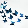 Zrkadlový motýľ 12 ks - modrý