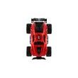 Auto RC buggy terénní červené 23cm plast 27MHz na baterie se světlem v krabici 30x14x16cm