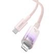 Rychlonabíjecí kabel Baseus USB-C na Lightning Explorer Series 1m, 20W (růžový)