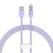 Rychlonabíjecí kabel Baseus USB-A na Lightning Explorer Series 1m 2,4A (fialový)