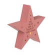 Ružová drevená stojatá hviezda s LED