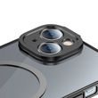 Baseus Glitter Transparentní magnetický kryt a sada tvrzeného skla pro iPhone 14 Plus (černý)