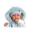 Llorens 84439 NEW BORN - realistická panenka miminko se zvuky a měkkým látkovým tělem - 44 cm